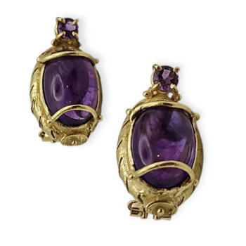BOUCLES D OREILLES VINTAGE OR 18CT 11.97GRS