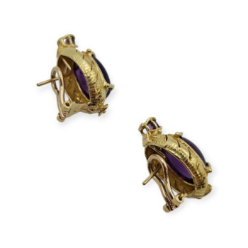 BOUCLES D OREILLES VINTAGE OR 18CT 11.97GRS