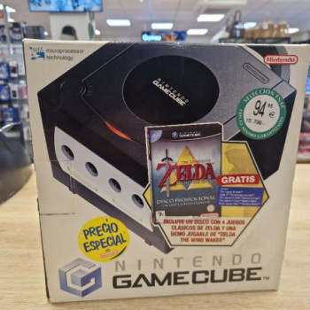PACK NINTENDO GAMECUBE NOIRE MANETTE + ZELDA COLLECTOR S EDITION DISC PROMO EN BOITE