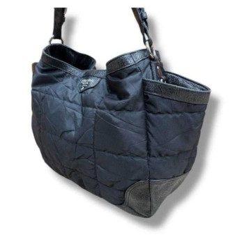 SAC PRADA NYLON CUIR NOIR