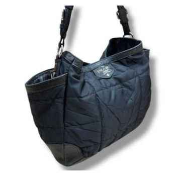 SAC PRADA NYLON CUIR NOIR