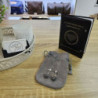 BOUCLES D'OREILLES EN 18CT DIAMANTS NOIR ET BLANC 10.91GR CERTIF