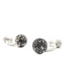BOUCLES D'OREILLES EN 18CT DIAMANTS NOIR ET BLANC 10.91GR CERTIF