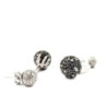BOUCLES D'OREILLES EN 18CT DIAMANTS NOIR ET BLANC 10.91GR CERTIF