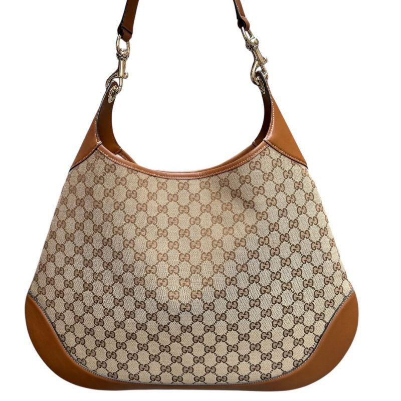 SAC GUCCI  A EPAULE FORMAT MAXI TOILE