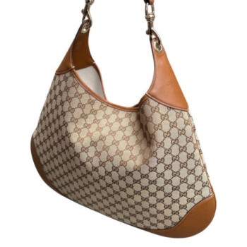 SAC GUCCI  A EPAULE FORMAT MAXI TOILE