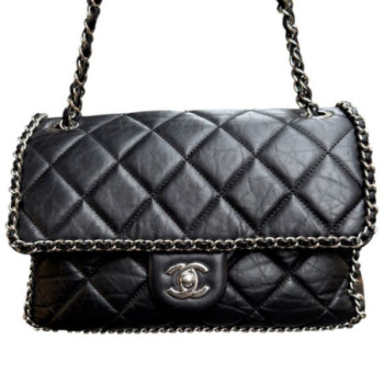 SAC CHANEL CHANEL NLACK CAHAINE AROUND