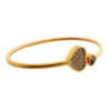 BRACELET JONC HAPPY HEARTS OR ROSE 18CT DIAMANTS 0.45CT 13.73GR FULL SET Ref 857482-5900