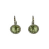 BOUCLES D'OREILLES POMELLATO COLPO DI FULMINE OR BLANC 18CTS PERIDOT ET DIAMNTS