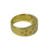BAGUE EN OR 18CTS 8.82GRS AVEC DIAMANTS TAILLE 53