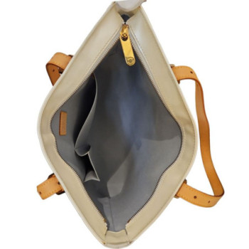 LOUIS VUITTON BRENTWOOD CUIR VERNIS PERLE