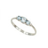 BAGUE OR BLANC 18CT 1.87GR TOPAZE T 64