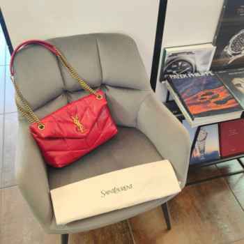SAC A MAIN YVES SAINT LAURENT PUFFER SMALL ROUGE
