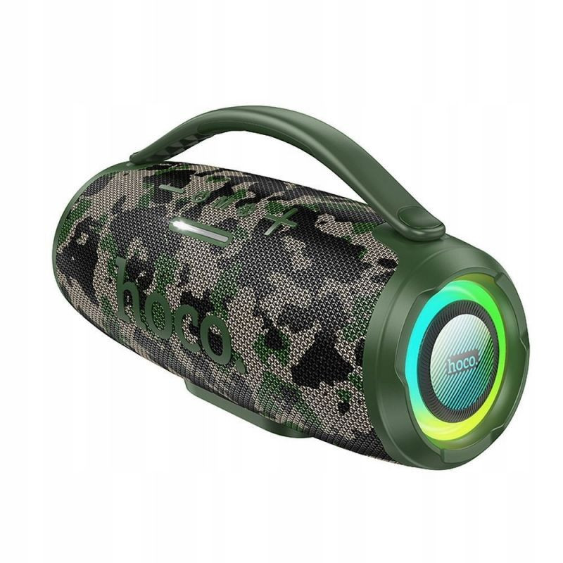 Hoco HA4 MINI Bluetooth speaker LED 2 x 15W 4h camouflage green