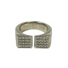 BAGUE OMEGA EN OR BLANC ET DIAMANTS TAILLE 51