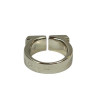 BAGUE OMEGA EN OR BLANC ET DIAMANTS TAILLE 51