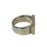 BAGUE OMEGA EN OR BLANC ET DIAMANTS TAILLE 51