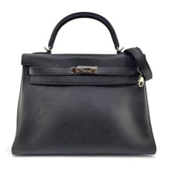 HERMES KELLY 32 RETOURNE TOGO NOIR