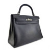 HERMES KELLY 32 RETOURNE TOGO NOIR