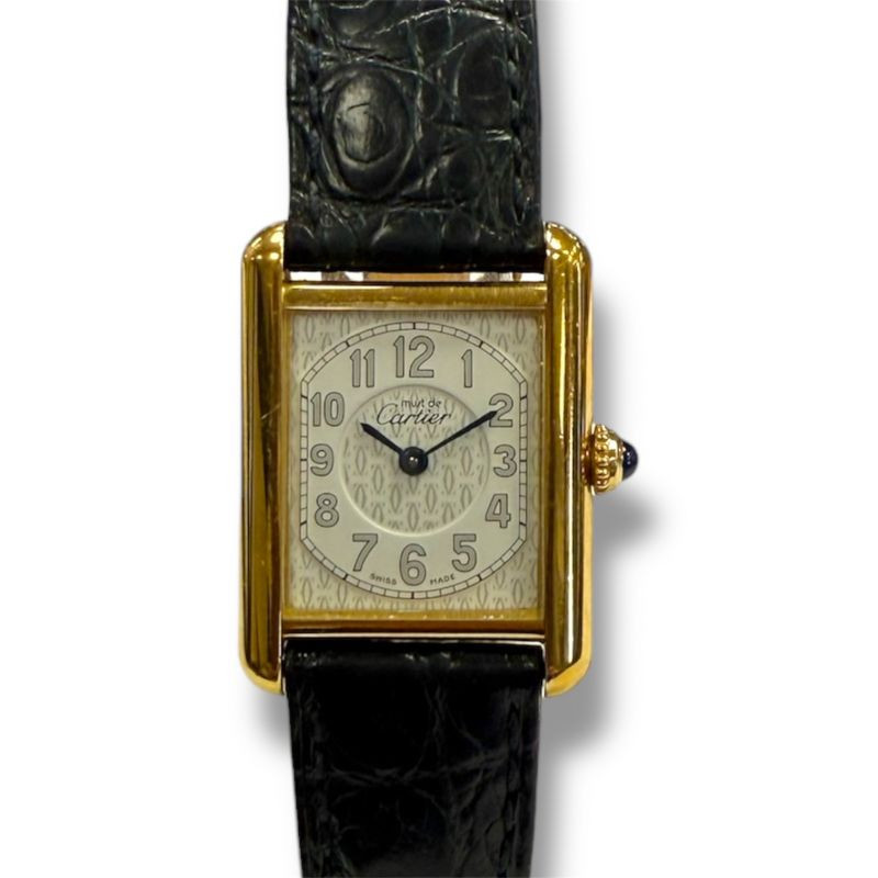 MONTRE MUST DE CARTIER TANK 2415 PLAQUE OR
