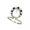 BAGUE OR BLANC 18CT 4.60GR DMT SAPHIR