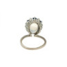 BAGUE OR BLANC 18CT 4.60GR DMT SAPHIR