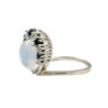 BAGUE OR BLANC 18CT 4.60GR DMT SAPHIR