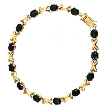 BRACELET OR 18K 19GR SAPHIR/DTS