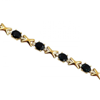 BRACELET OR 18K 19GR SAPHIR/DTS