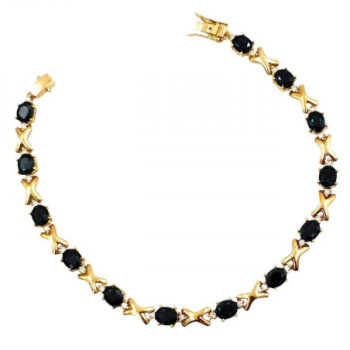 BRACELET OR 18K 19GR SAPHIR/DTS