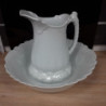 PICHET BASSIN PROCELAINE DE LIMOGE ANTIQUE HOMER LAUGHLIN 