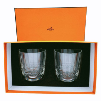 VERRE A WHISKY GRAND MODEL HERMES ISKANDERS LOT DE 2