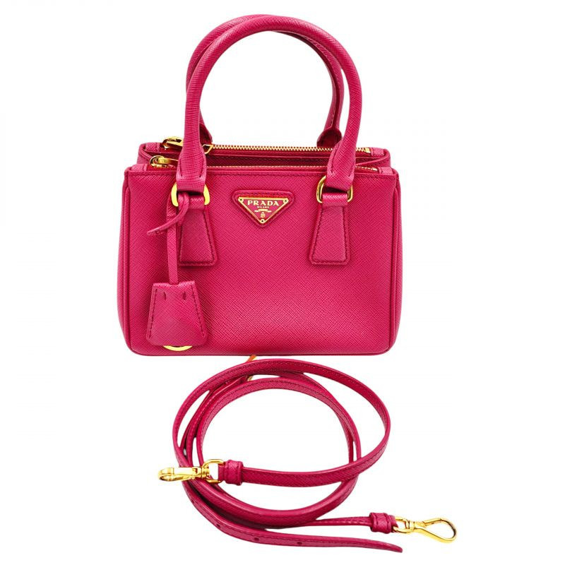 PRADA MINI GALLERIA SAFFIANO LUX FUXIA