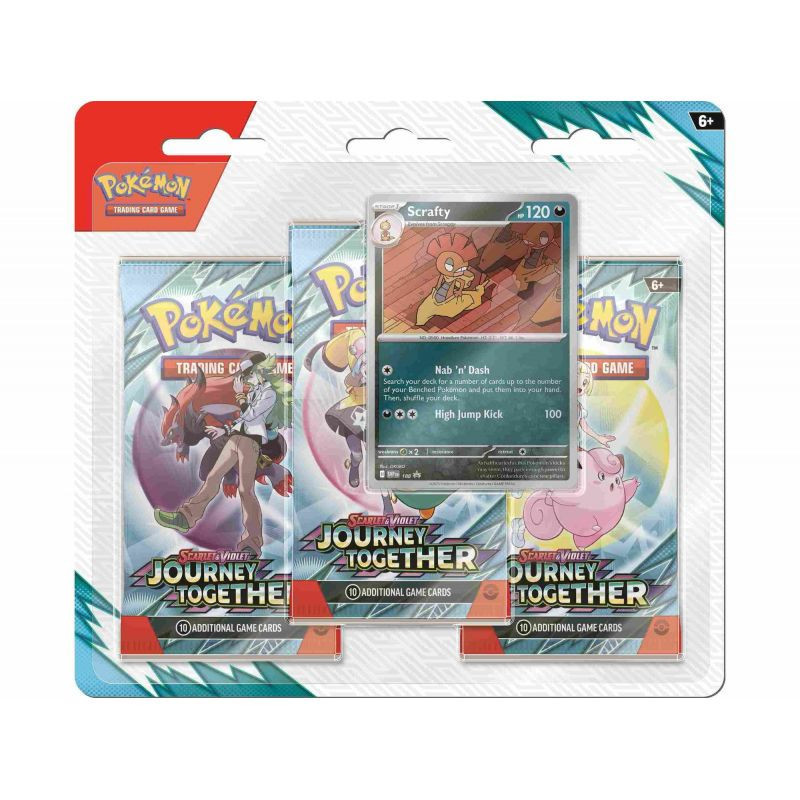 POKEMON: SCARLET AND VIOLET JOURNEY TOGETHER 3-PACK BLISTER - D12 GENERIC DISPLAY - english