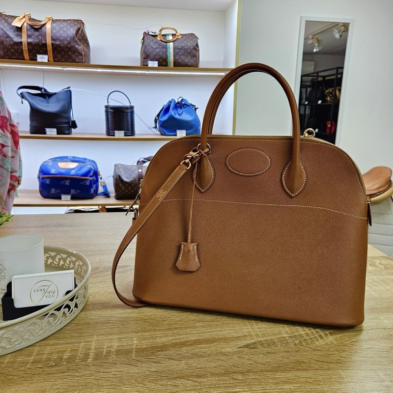 sac hermes bolide brun marron