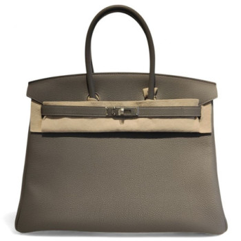 SAC A MAIN HERMES BIRKIN 35 TOGO GRIS MEYER