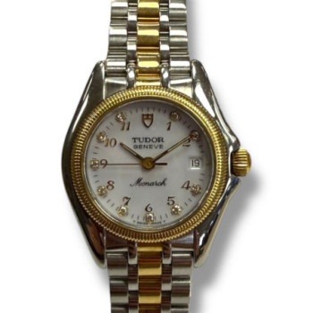 TUDOR MONARCH 15833 QUARTZ WOMEN S WATCH OR DMTS FOND BLANC