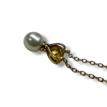 PENDENTIF OR JAUNE 18CT 4.66GRS DTS PERLE 42CM