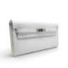 PORTEFEUILLE SAC KELLY TO GO ALLIGATOR MISSISSIPPIENSIS AMERICAIN BLANC