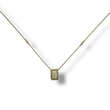 COLLIER OR JAUNE 18CT (750) 3.30GRS 41 CM ZIRCONS