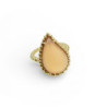 BAGUE LACRIMA BEADS OR JAUNE 750 18K T.53 PIERRE DE LUNE 7.40GR