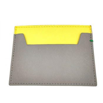 PORTE CARTES ROLEX GRIS/JAUNE