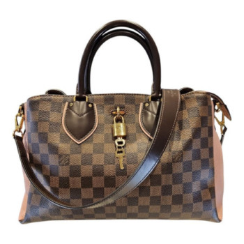 SAC A MAIN NORMANDY LOUIS VUITTON - DAMIER MARRON ET ROSE