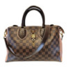 SAC A MAIN NORMANDY LOUIS VUITTON - DAMIER MARRON ET ROSE