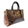 SAC A MAIN NORMANDY LOUIS VUITTON - DAMIER MARRON ET ROSE
