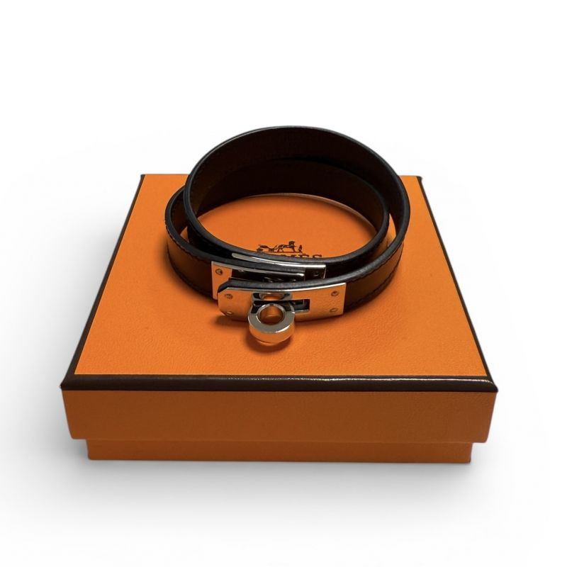 HERMES BRACELET KELLY DOUBLE TOUR NOIR TAILLE 5