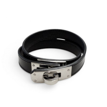 HERMES BRACELET KELLY DOUBLE TOUR NOIR TAILLE 5