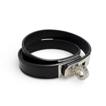 HERMES BRACELET KELLY DOUBLE TOUR NOIR TAILLE 5