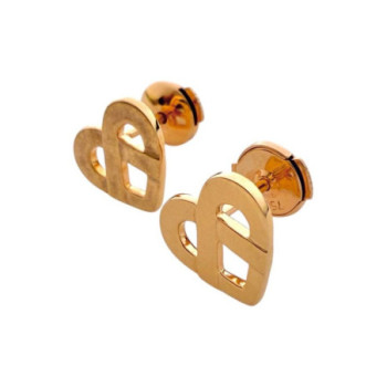 Boucles D'Oreilles Poiray Cœur Entrelacé Or Rose 18ct 2.07GR