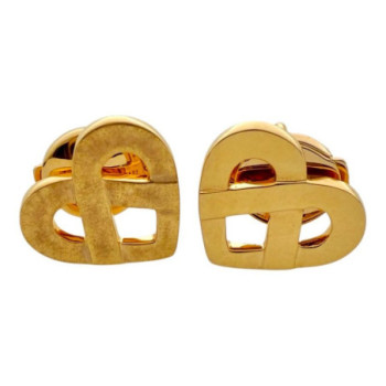 Boucles D'Oreilles Poiray Cœur Entrelacé Or Rose 18ct 2.07GR